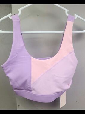 Willow Lavender and Blush Colorblock Support Sports Bra